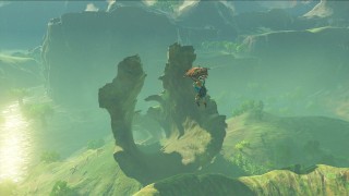 New The Legend of Zelda: Breath of the Wild screenshot shows Link gliding over mysterious architecture