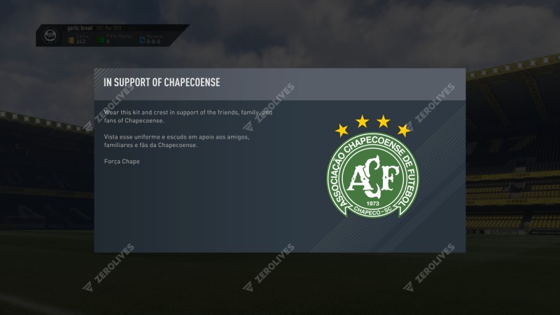 EA Games honors victims of Chapecoense plane crash with new FIFA 2017 content