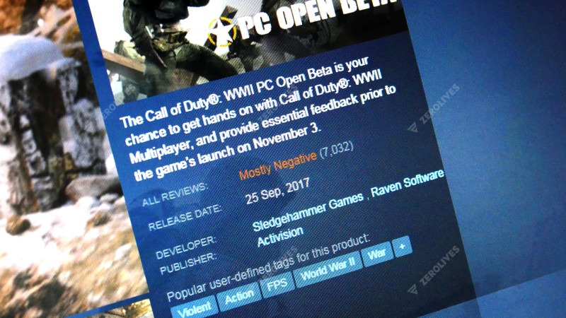 Call of Duty: WWII PC beta gets flooded with negative reviews following open beta launch