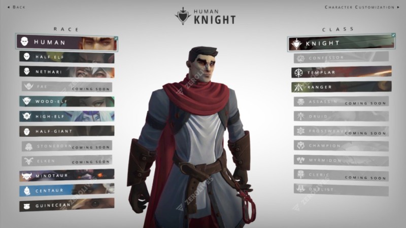 New Crowfall character creation user interface shown in new screenshots