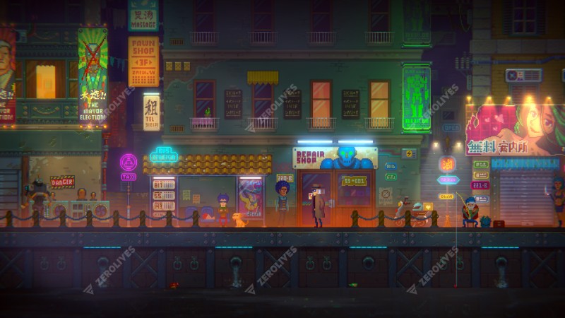 Indie cyberpunk pixel art game Tales of the Neon Sea releases
